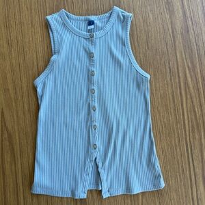 Old Navy Split Hem Sleeveless Top Icy Green Gray Women’s Medium